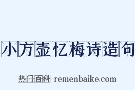 小方壶忆梅诗造句是什么意思的图片